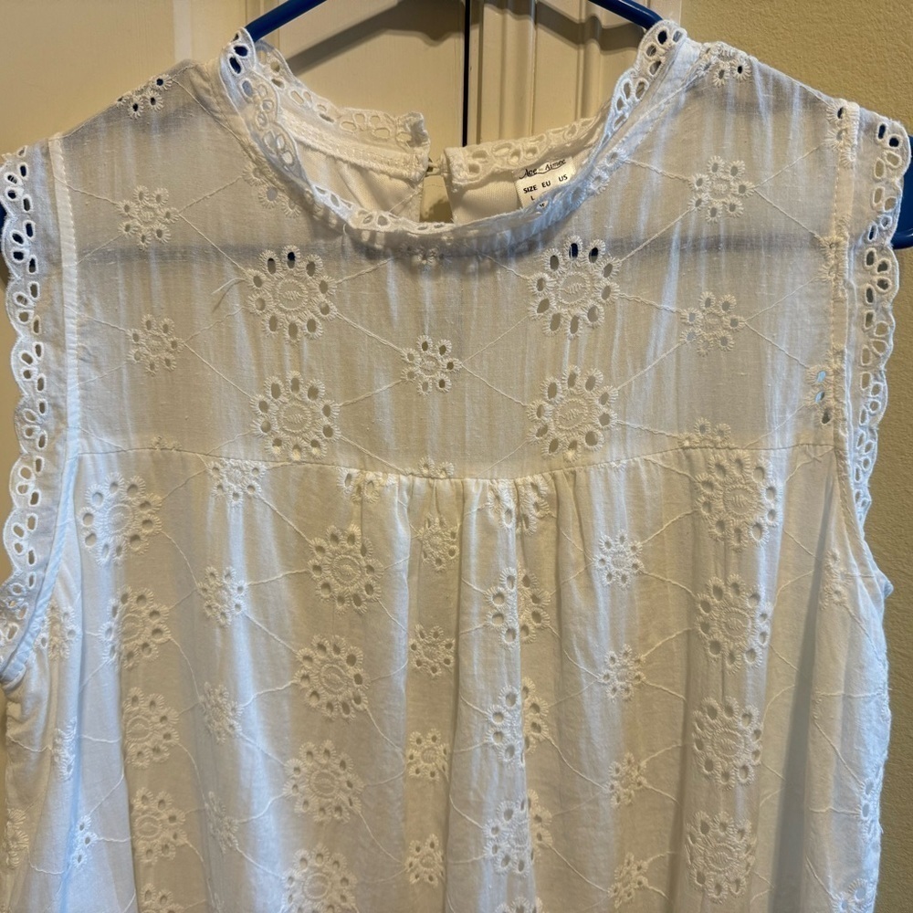 Ace by Aimee White Dress Sleeveless Sz L (10/12) - Picture 2 of 10